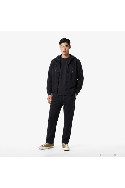 Regular Fit Men's Black Sweatpants