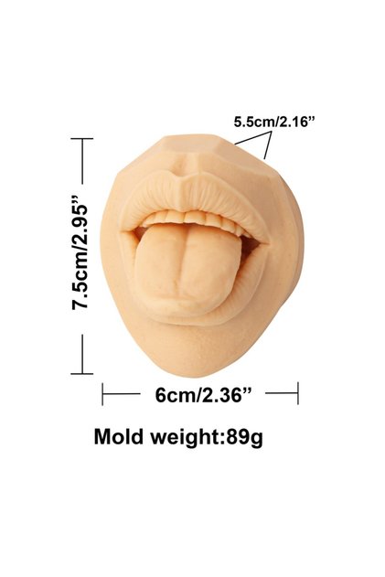 Togue Mouth Model Human Body Model Silicone Ear Nose Mouth Model Practice Body Jewelry Display Pierc