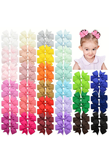40PCS 25/30/40/50/60Pcs 3inch Sunflower Hairclips for Children's Hair Accessories Wholesale Kids Bab