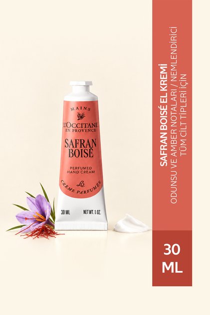 Safran Boisé Moisturizing Hand Cream, Woody and Amber Notes, 30 ml