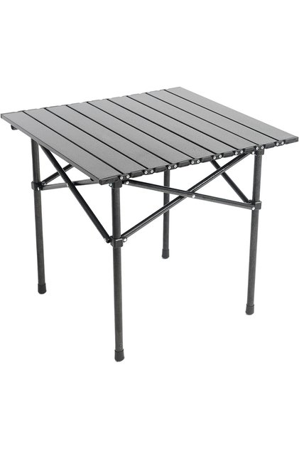 Folding Picnic Table – Black, Roll-Up, Snap-Together, Tool-Free, Carry Bag, for Camping/Outdoor