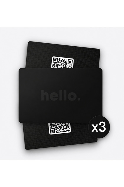 MEO 3'lü Paket Hello Akıllı NFC ve QR Kodlu Kartvizit
