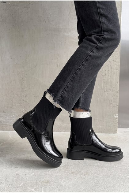 Women's Black Winter Elastic Flat Sole Casual Boots Zra01