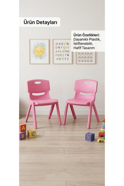 2 Li Mini Sandalye- ana Sınıfı Sandalye