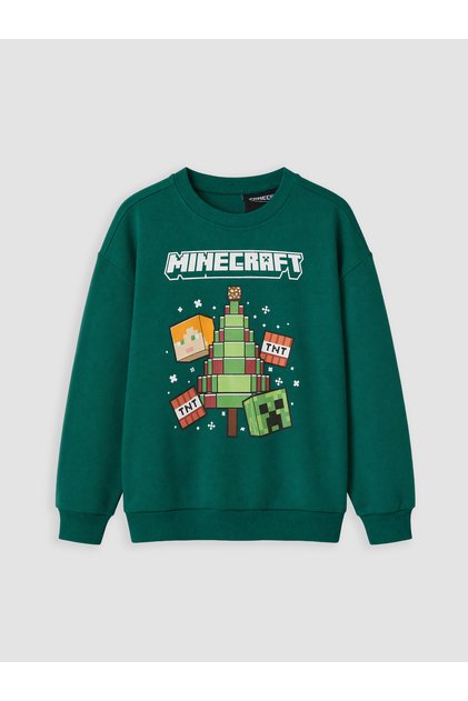 Дебел суичър за момчета с принт Minecraft