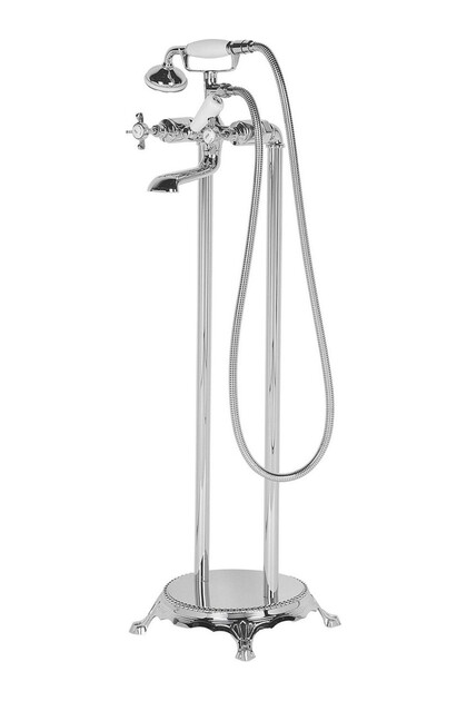 Hebbe Freestanding Tub Faucet, Retro Style, Chrome Finish, Handheld Shower Included, Stylish and Durable