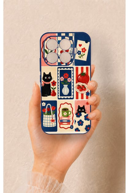 Mi 17t 5g Compatible Cute Cat and Flower Pattern Silicone Case