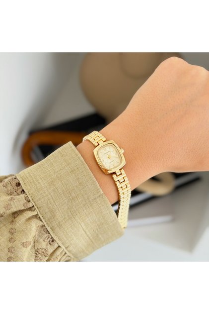 Solange Gold-Gold Watch | Clock