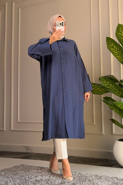 6688 - Stylish Comfortable Buttoned Viva Fabric Long Women's Cap
