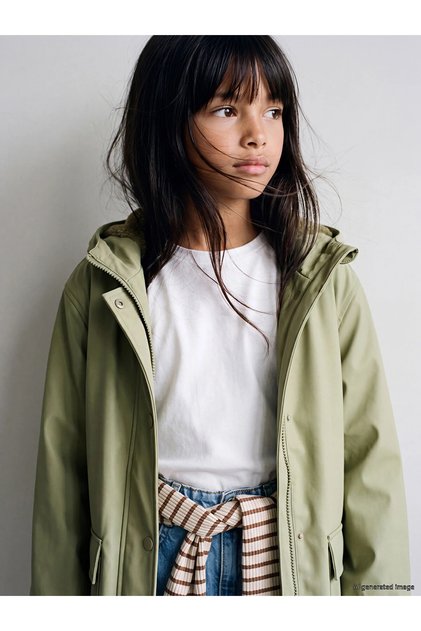 Lcw kids green hooded girl's jacket
