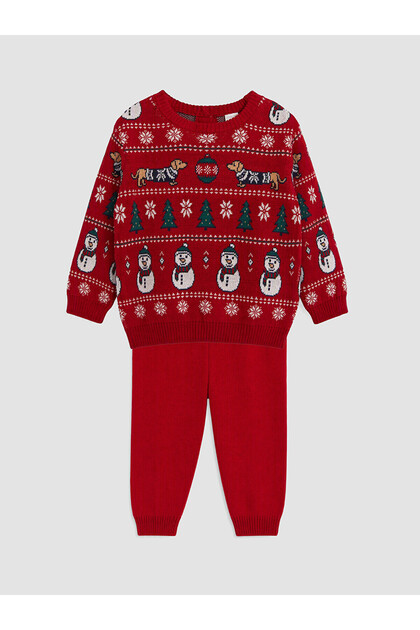 Two Mt Shop Quality Lcw Baby Red Christmas Themed Baby Boy Set