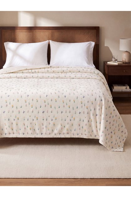 Alita City Farkıyla Lcw Home Mixed Floral Double Blanket 200X220 cm