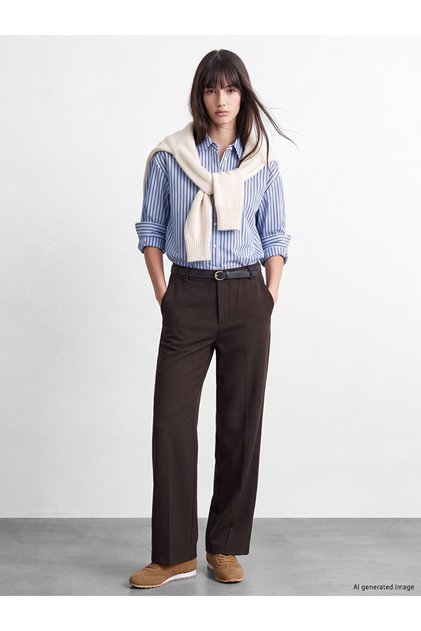 Quality Pieces from Çelebi Store Women's Trousers with Belted Waist