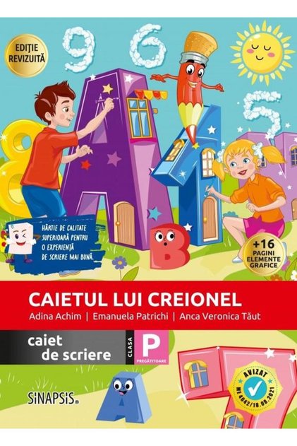 Caietul lui Creionel. Caiet de scriere, clasa preg