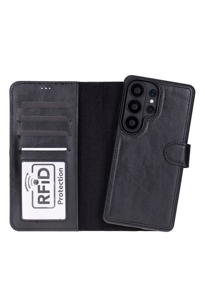 Genuine Leather Wallet Case with Credit Card Holder Compatible with Samsung Galaxy S26 Ultra - Name Can Be Printed