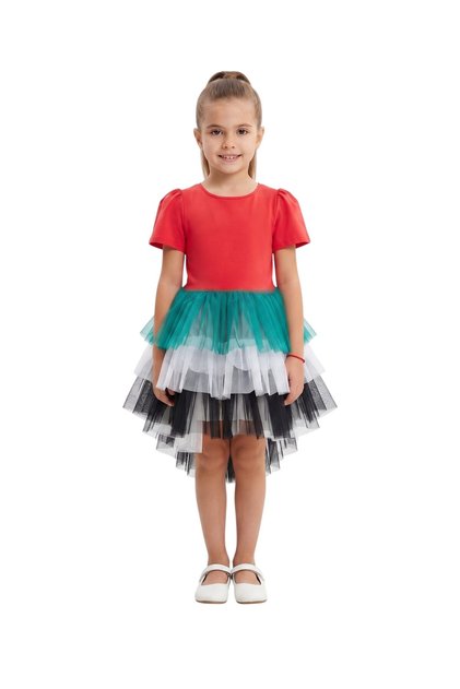 UAE National Day Celebration Flutter-Sleeve Tutu Dress