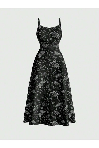 Rochie maxi, neagră - L