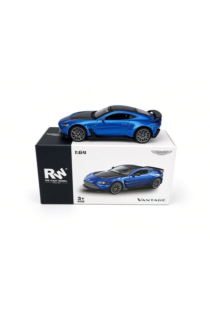 Aston Martin Vantage Mavi Siyah Tavan Lisanslı Model 1:64