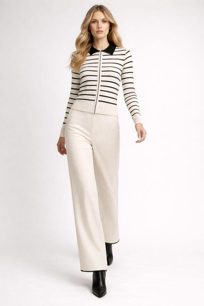 Women's Striped 2-Piece Knitwear Set