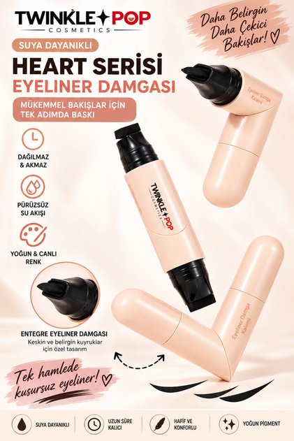 2’si 1 Arada Döner Eyeliner Damga Kalemi