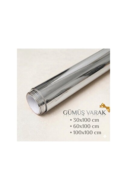 Silver Foil (Mirror) Adhesive Foil - Furniture, Glass and Cabinet Covering Foil - Also Water Resistant