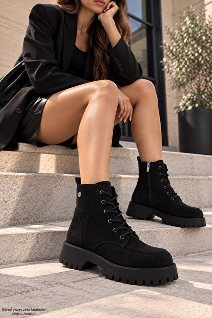 Women's Non-Slip Thick Sole Fur-Lined Cold-Proof Suede Boots