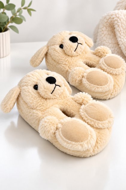 Hayvanlı Kalite Peluş Yumuşak Ev İçi Unisex Panduf