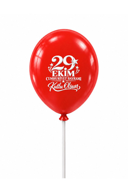 29 Ekim Çubuklu Baskılı Balon (10 Adet)