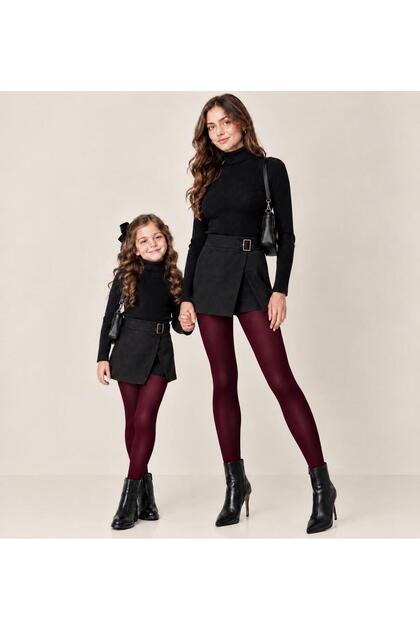 Mother Daughter 40 Denier Pantyhose Set Bordo (You Create Your Own Combination)