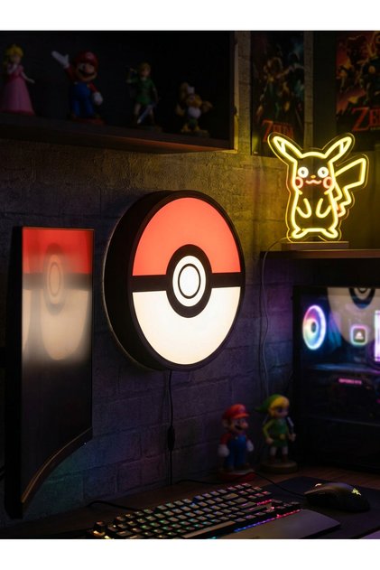 Pokemon Topu Led Box Gece Lambası - Dekoratif Işıklı Masa Üstü ve Oyuncu Masası Oda Dekoru