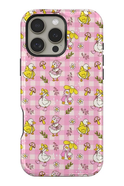 iPhone 16 Pro Max Compatible - Dressed Ducks, Double Layer Tough Cover, Glossy Surface Protective Case