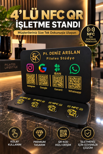 QR İşletme Standı 4 lü