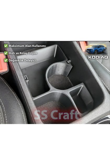 Skoda Kodiaq Center Console Organizer 1St Gen (2017-2024)