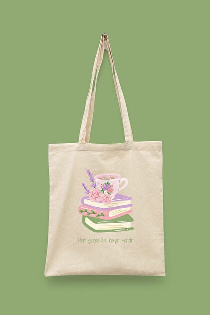 Everything Has a Reason, No Excuses Islamic Series Tote Bag Printed Cloth Bag