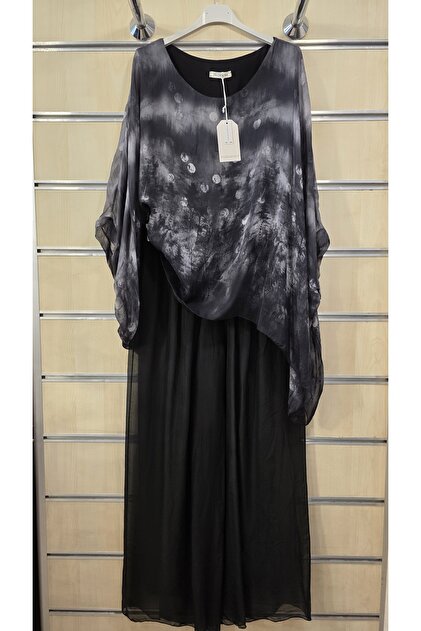 Italian Silk Suit Polka Dot Pattern Trousers Blouse