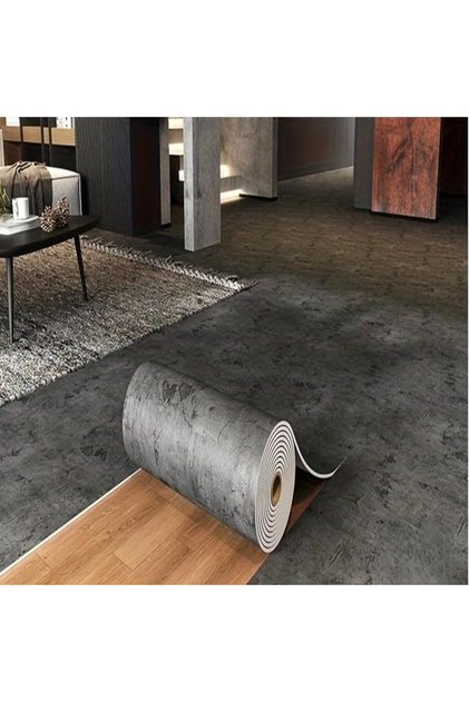 Self-Adhesive Wallpaper, Grey Concrete Style, Waterproof PVC, Peel and Stick, for Walls and Floors,