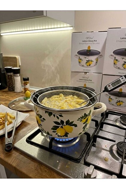 Lemon Grove Pot Enameled Frying Pan 22 cm