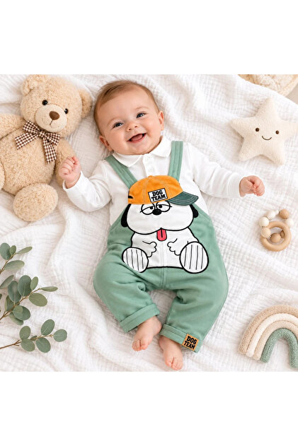 Dog Team Shirt with Collar Seasonal Baby Slopet Set