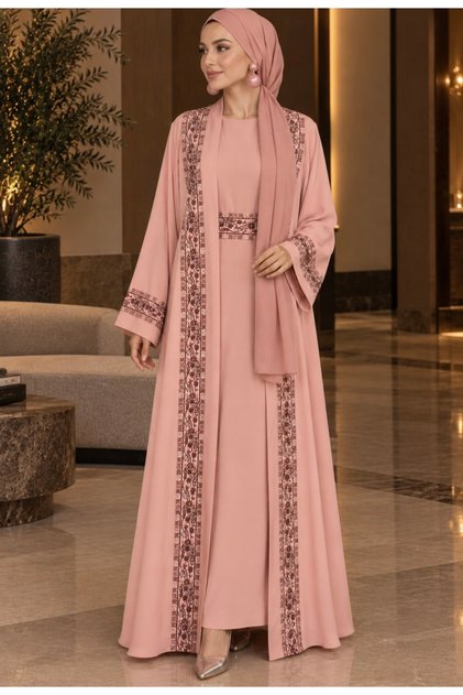 Tesettür İkili Abaya-Kimono