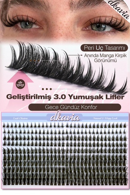 Takma Kirpik Peri Uç Tasarımlı Manga Kirpik Görünümlü Takma Kirpik - Doğal ve Etkileyici