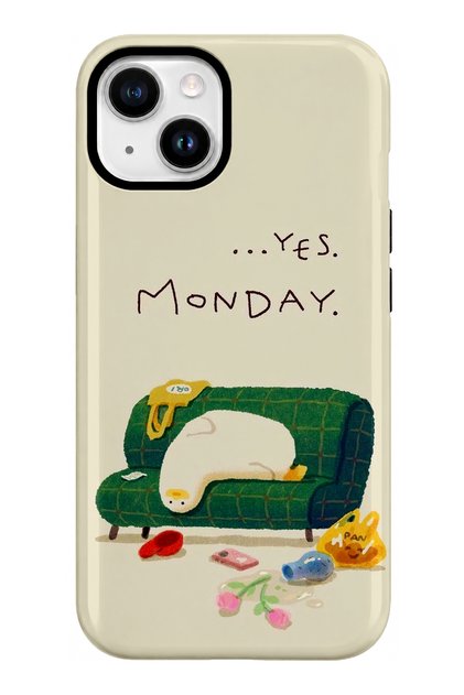 iPhone 13 Compatible - Yes, Monday, Duck, Double Layer Tough Cover, Glossy Surface Protective Glossy Case
