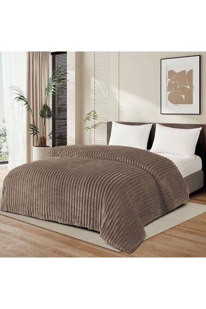 بطانية نفرين فرو خفيفة وجهين – وزن 1.5 كجم – مقاس 200×220 سم