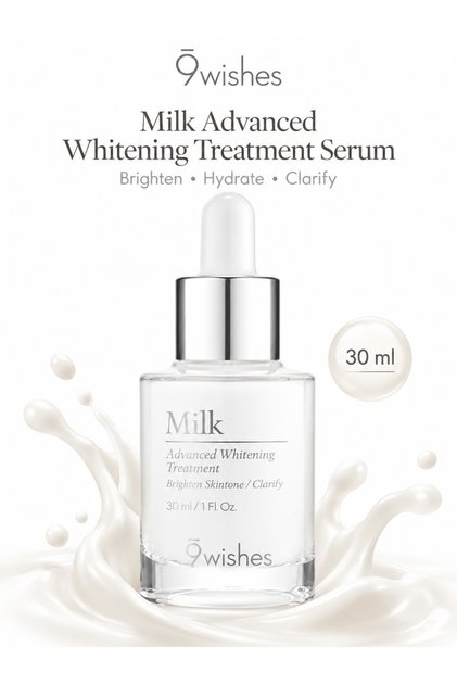 Milk Advanced Whitening Treatment Serum | 30 ml Brightening Face Serum | Niacinamide | Hydrating Korean Skincare