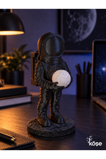 Uzay Temalı Masaüstü Astronot Dekoratif Biblo