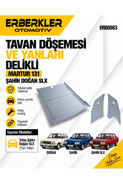 MARTUR 131 ŞAHİN DOĞAN SLX TAVAN DÖŞEMESİ VE YANLARI DELİKLİ