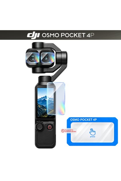 DJI Osmo Pocket 4P Temperli Ekran Koruyucu 9H Sertlik, AR Yansıma Önleyici, Parmak İzi Önleyici, AR/AF Kolay Uygulama