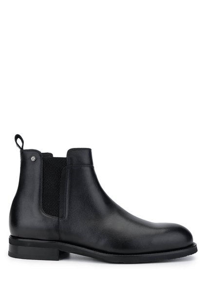 Men's Genuine Leather Black Casual Boots