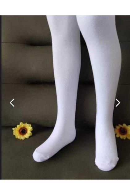 Düz kız çocuk kilotlu beyaz çorap 9/10 yaşauygundur