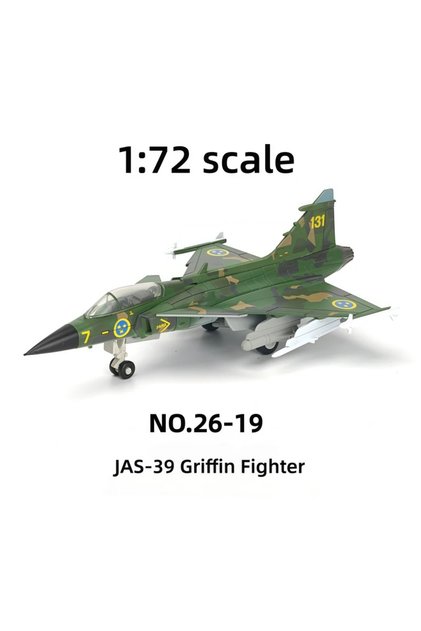 رقم 26-19 1/72 سلسلة عسكرية: طائرة مقاتلة JAS 39 Gripen، مكعبات بناء نموذج طائرة متعددة الأغراض (Gryphon)