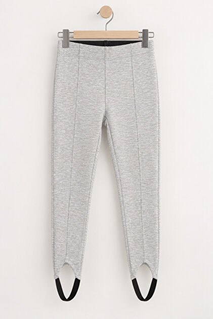 Girl's Pre-Sewn Füzo Leggings Graymelange